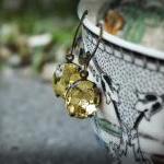 Wedding Earrings Yellow Ear..